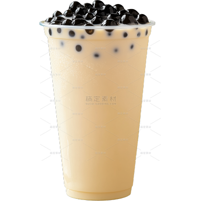 饮品系列写实大杯珍珠奶茶