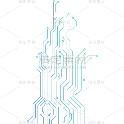 简约科技线路贴纸