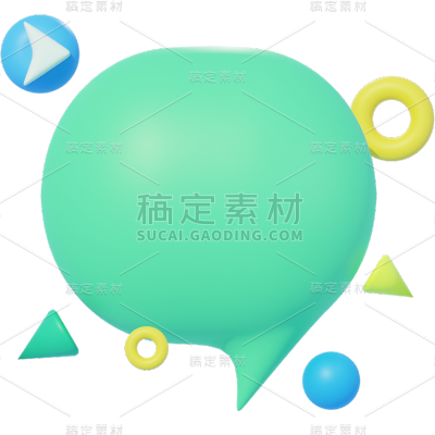 C4D立体3D彩色卡通标题框文本框对话框
