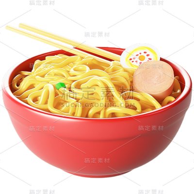 中餐汤面食物贴纸
