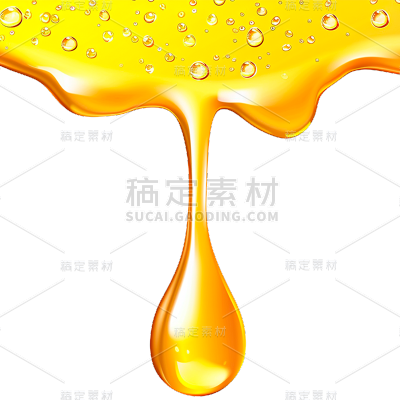 特效通用金色精华水滴元素素材