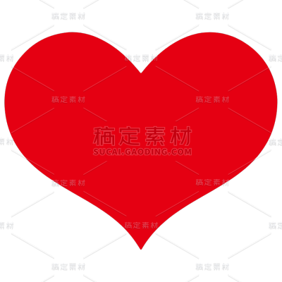 图标系列扁平风红色爱心桃心装饰图标（td）