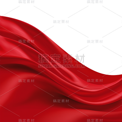 通用红色流动感丝巾围巾丝绸贴纸