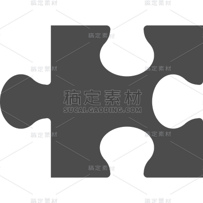 通用-可爱卡通简笔画拼图素材几何系列