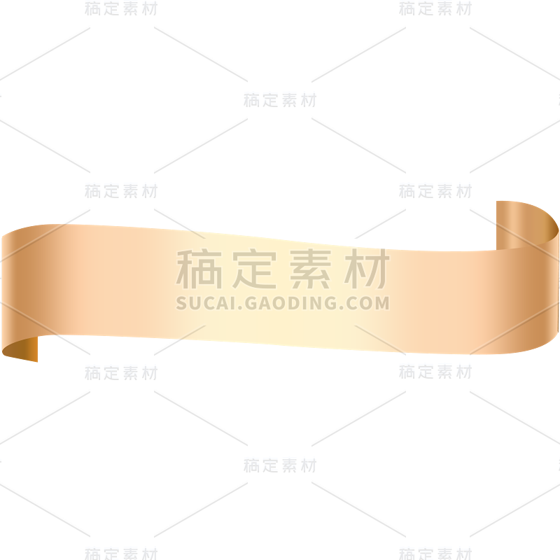 金色丝带绸带飘带标题框