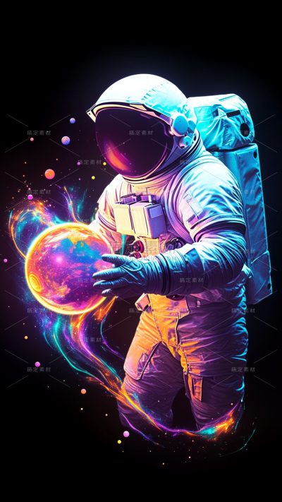 宇宙系列炫酷魔幻感宇航员特效图片