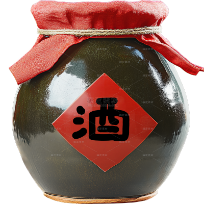 饮品系列写实酒坛