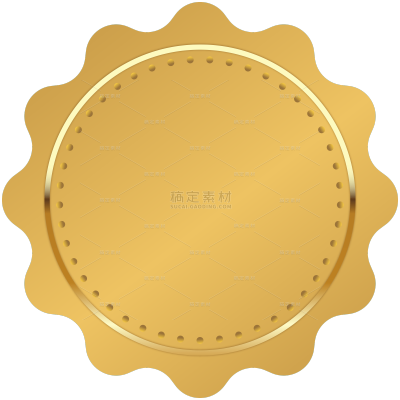 图标系列金色金属高质感空白徽章（td）