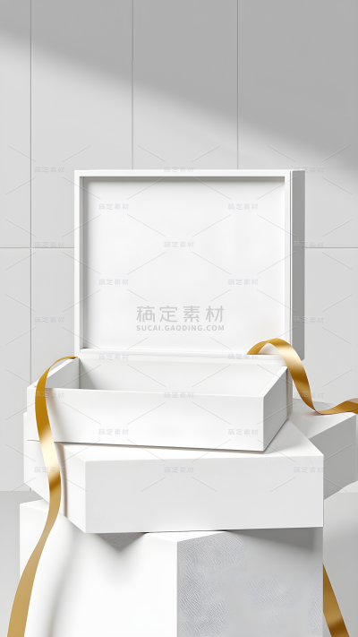 样机系列写实多个长方体盒子展台