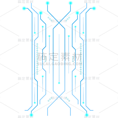 科技风通用科技蓝色点线元素素材