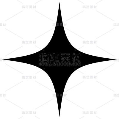装饰系列简约四角星星装饰图标（td）