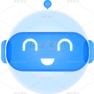 科技风扁平AI机器人图标元素素材