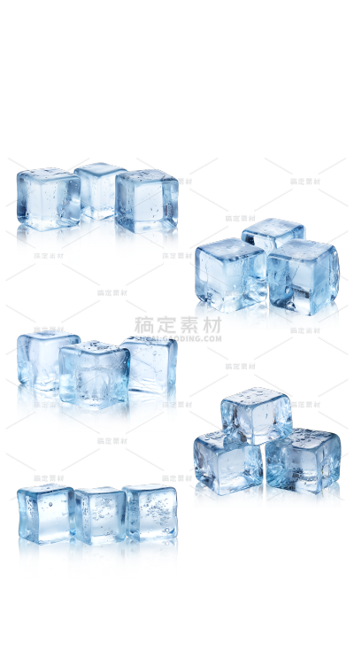 特效通用蓝色实景冰块元素素材
