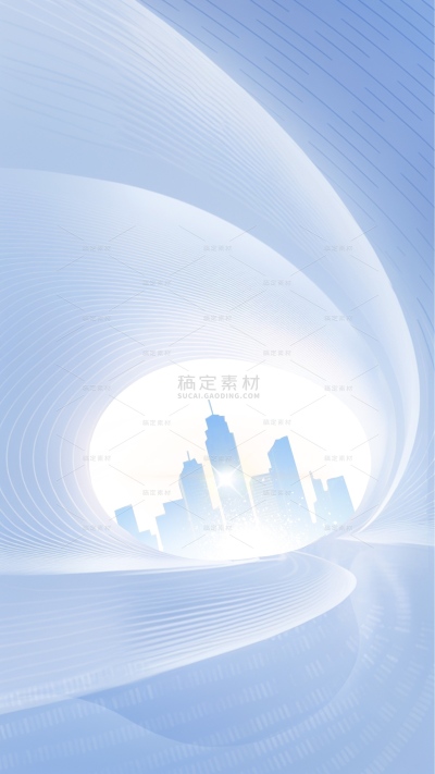 背景系列商务风曲面空间建筑背景