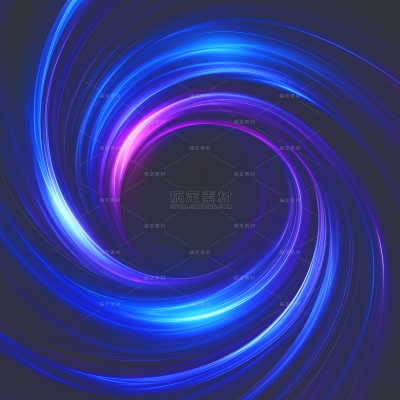 特效系列科技感多层螺旋旋转光效元素