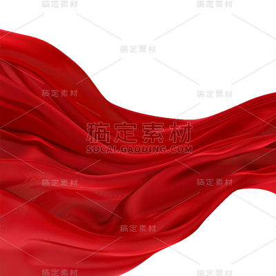 通用红色流动感丝巾围巾丝绸贴纸