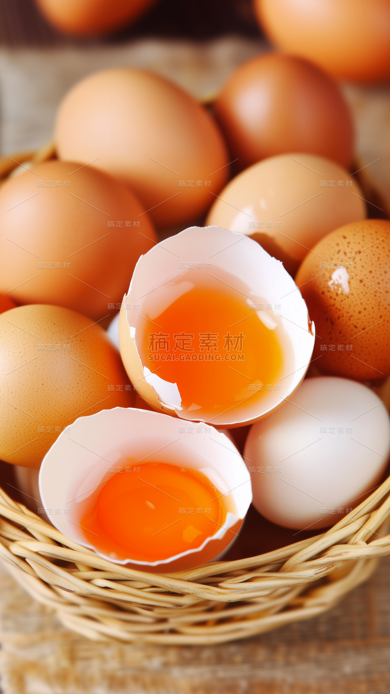 美食写实一篮子鸡蛋图片