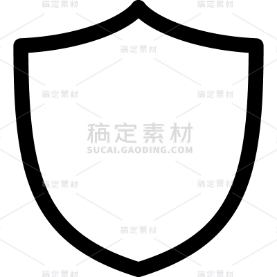 图标系列-通用-盾牌矢量图标贴纸
