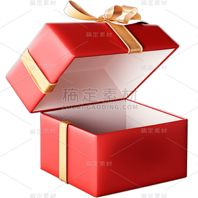 3D立体彩色礼盒贴纸