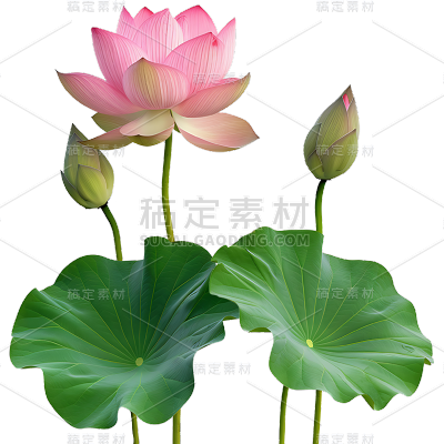 植物通用实景荷花荷叶元素素材