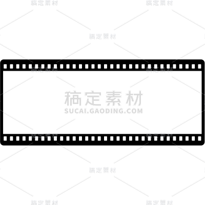 常规简约单个平面胶卷框元素素材