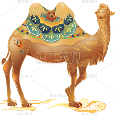 中国风通用敦煌动物骆驼元素素材