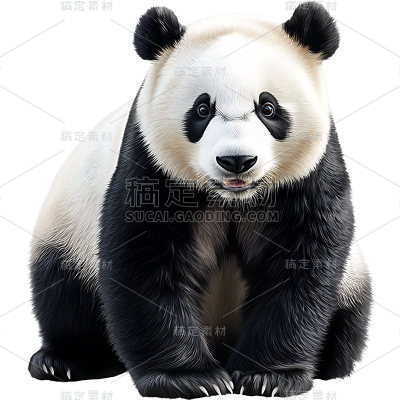 动物系列通用写实一只熊猫动物贴纸