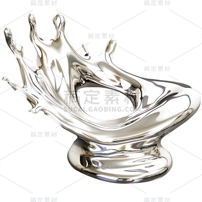 金属抽象液体艺术元素