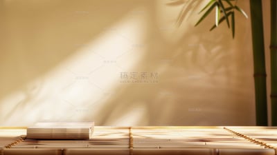 中国风系列通用古风竹桌场景背景素材