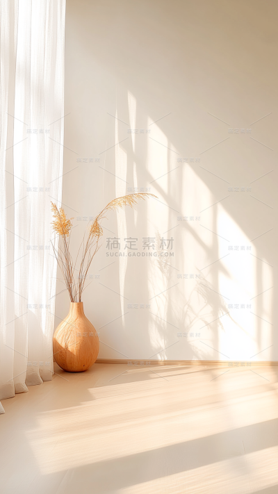 家居系列-通用-写实有光影的窗边一角背景图片