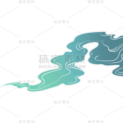 中国风通用鎏金描边流云元素素材