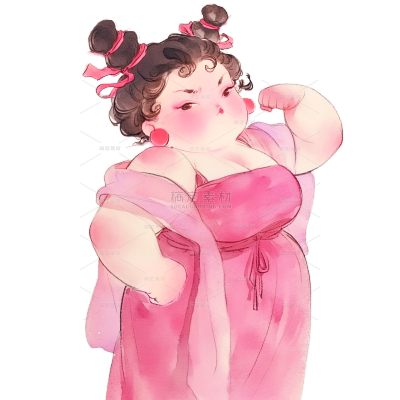 妇女节国风石矶娘娘古装人物插画元素