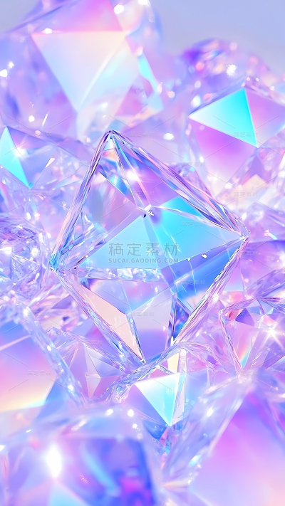珠宝系列梦幻感铺满钻石背景