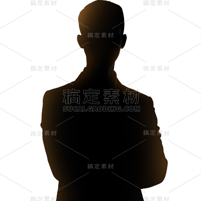 人物系列-通用-人物半身剪影贴纸