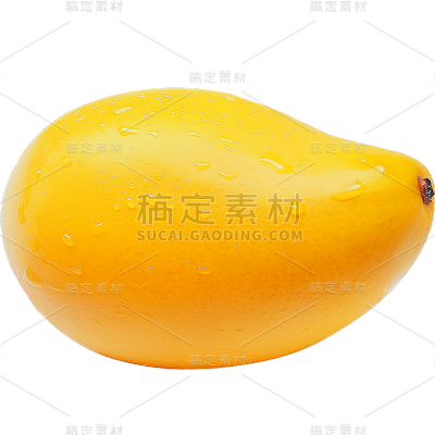 果蔬通用写实单个剥皮芒果贴纸 