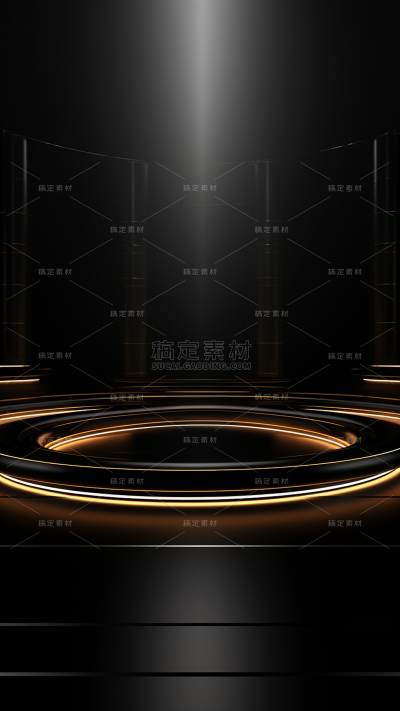 3D三维立体空间黑色背景