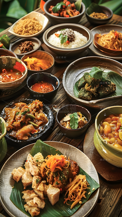 常规系列通用实景美食平铺背景素材