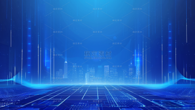 科技风系列科技城市-城市组合通用背景素材