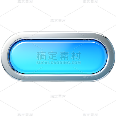 通用基础蓝色按钮免抠元素
