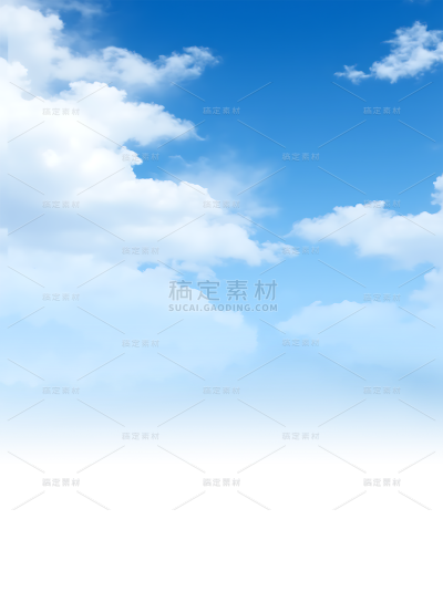 风光系列实景蓝天白云元素贴纸