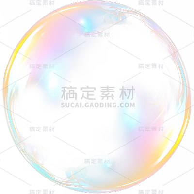 通用彩色透明气泡冒泡元素贴纸