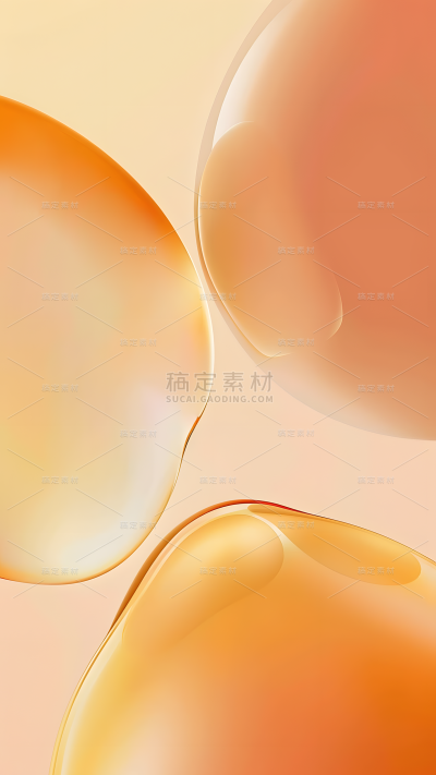 背景通用橙色玻璃光影背景图片