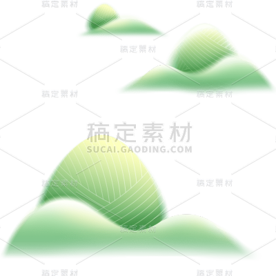 端午节通用渐变弥散风绿色清新粽子元素素材