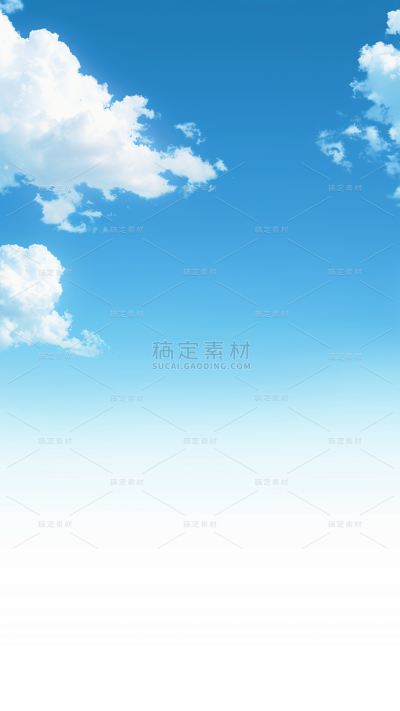 风光系列简约渐变天空白云通用元素素材