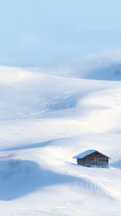 冬天通用实景雪地大场景背景