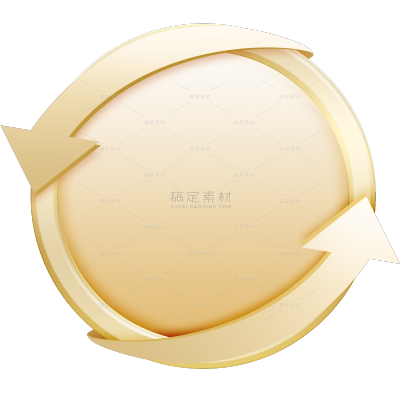 促销系列简约金属质感升级箭头+圆元素