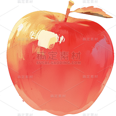 果蔬系列-通用-插画风格少量苹果贴纸