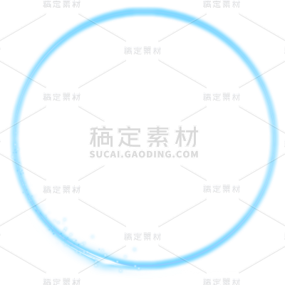 游戏图标圆圈元素蓝色简约贴纸