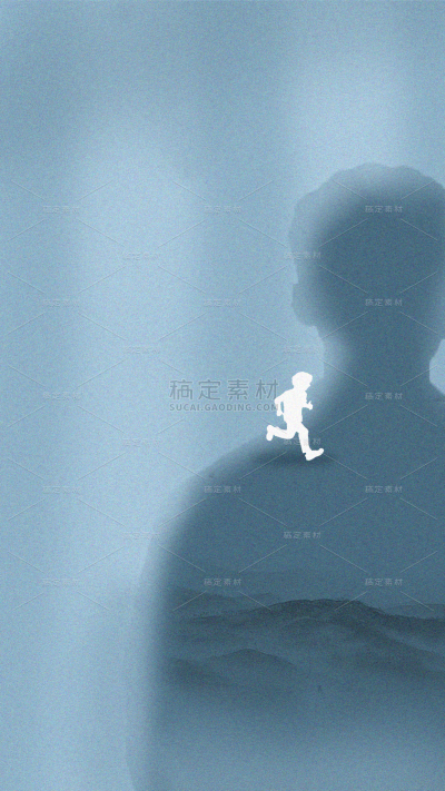 父亲节通用剪影人物背景图片素材