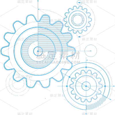 图标系列-通用-科技风齿轮元素贴纸